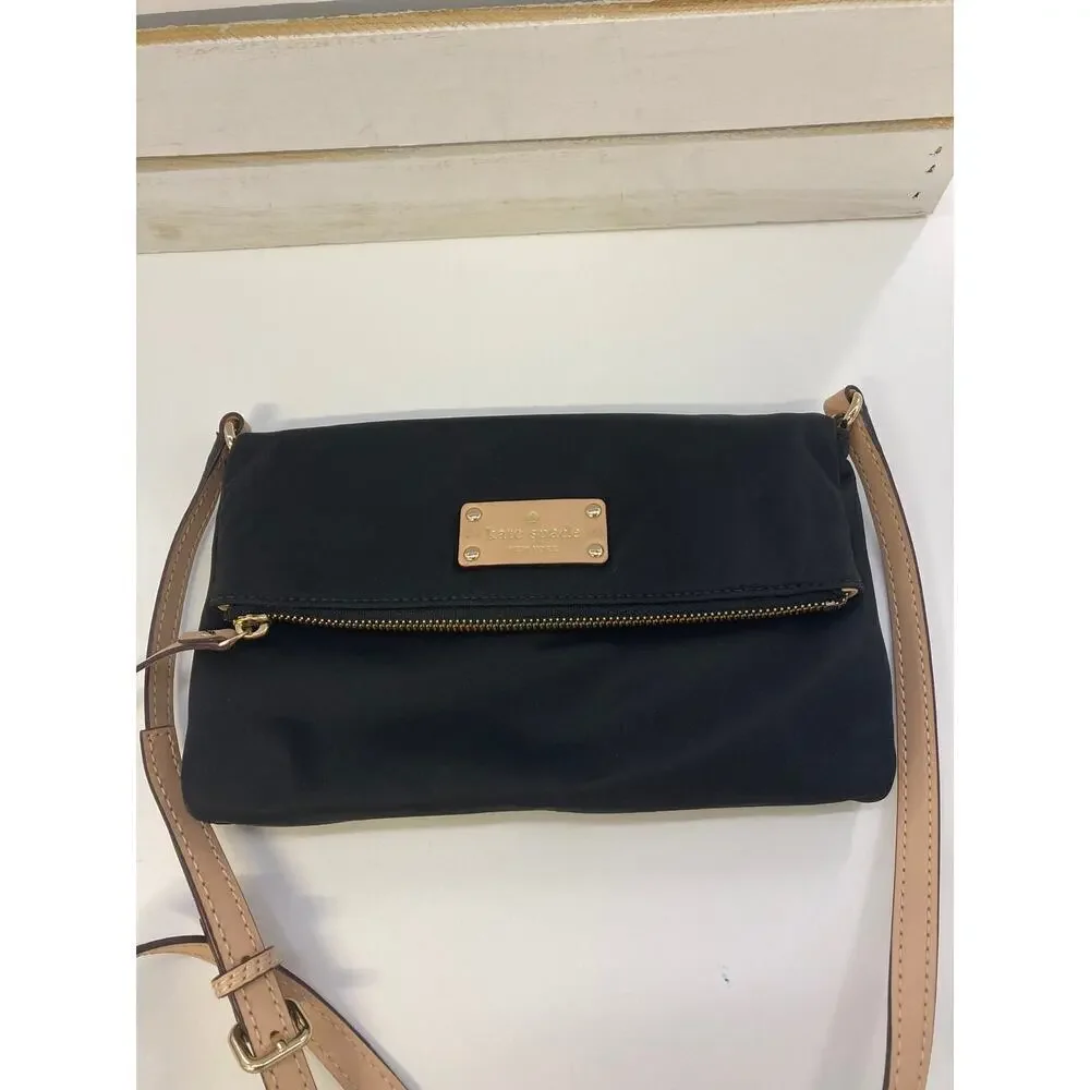 KATE SPADE, SMALL BLACK NYLON WOMENS CROSSBODY BAG